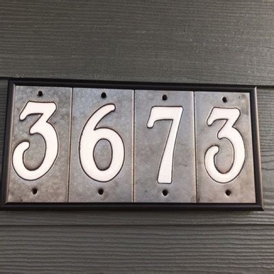 6 x 6 metal outdoor tile frame house number|House Numbers Frame, UNASSEMBLED Metal Frame, Address .